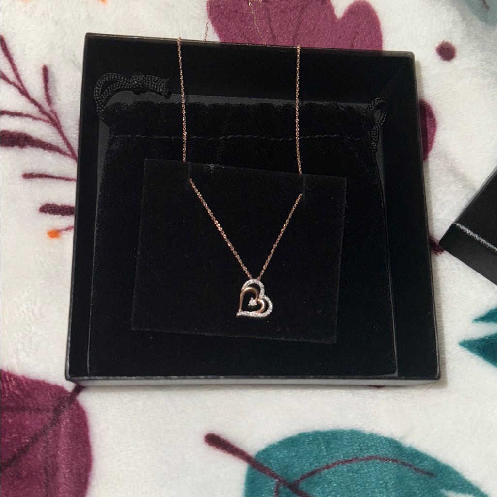 Diamond Rose Gold Heart Necklace From Kay Jewelers 210$